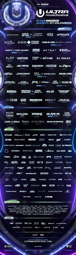 Ultra Miami 2026 lineup